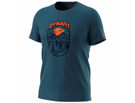 Camiseta de Hombre DYNAFIT Graphic Algodón Azul (XL)