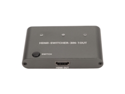 Comutador De Interface Multimídia Hd 3 Entradas 1 Saída 4k Plug And Play Para Pc Telefone Móvel