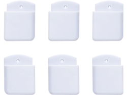 Juego de 6 organizadores de pared universales para mandos a distancia, con adhesivo fuerte y fácil de usar.