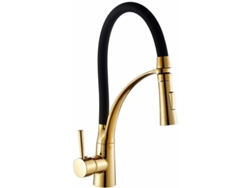 Torneira De Cozinha Dourada E Preta, Douche Extraível Relavaev