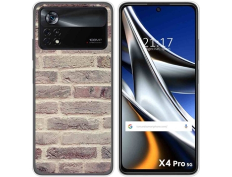 Carcasa para Xiaomi Poco X4 Pro 5G TUMUNDOSMARTPHONE Dibujos Ladrillo 01 Multicolor