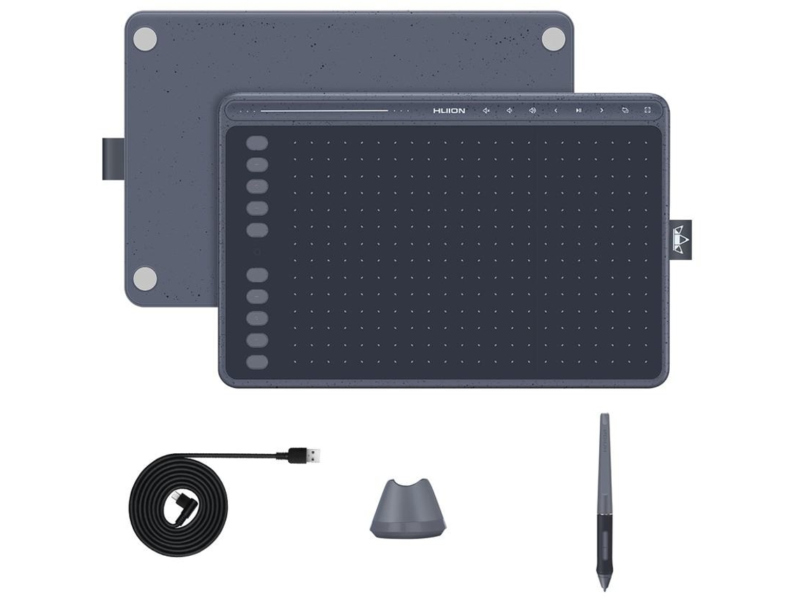 Tableta Gráfica HUION HS611 (Gris - 258.4 x 161.5 mm)