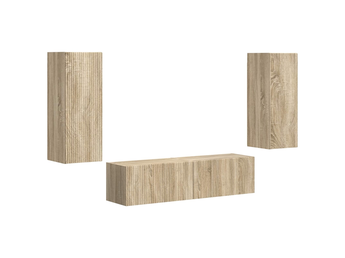 Conjunto de 2 piezas de soporte para TV de pared, roble, Sonoma, MAISON EXCLUSIVE