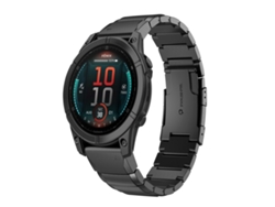 Pulseira para Garmin Fenix 8 Mip (47 mm) - Aço inoxidável - Estampa de capacete Tartaruga (22 mm) Preta