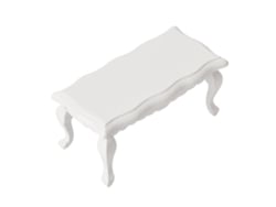 Rebe-mesa Auxiliar Miniatura Para Casa De Boneca 1/12, Móvel De Madeira Acessório (branco)