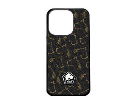 Funda Móvil Oficial Lille Fc para iPhone 15 Pro PHONECASES3D Piel Sintética Negro
