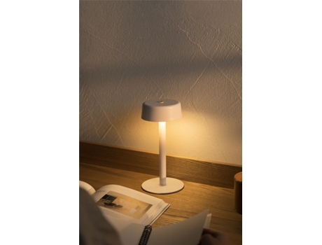 SKLUM Lámpara de Mesa Led Sin Cables Marcia Hierro Blanco