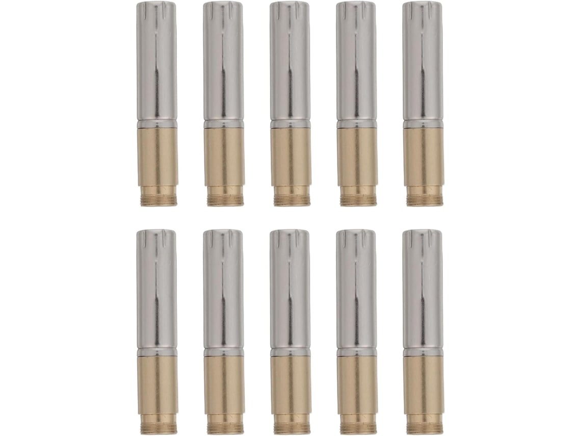 Paquete De 10 Carcasas Metálicas Para Bolígrafos Con Rosca Externa De 7,3 Mm, Color Cobre.