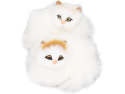 Conjunto De 2 Muñecos De Peluche Con Forma De Gato: Una Linda Decoración Para La Oficina.