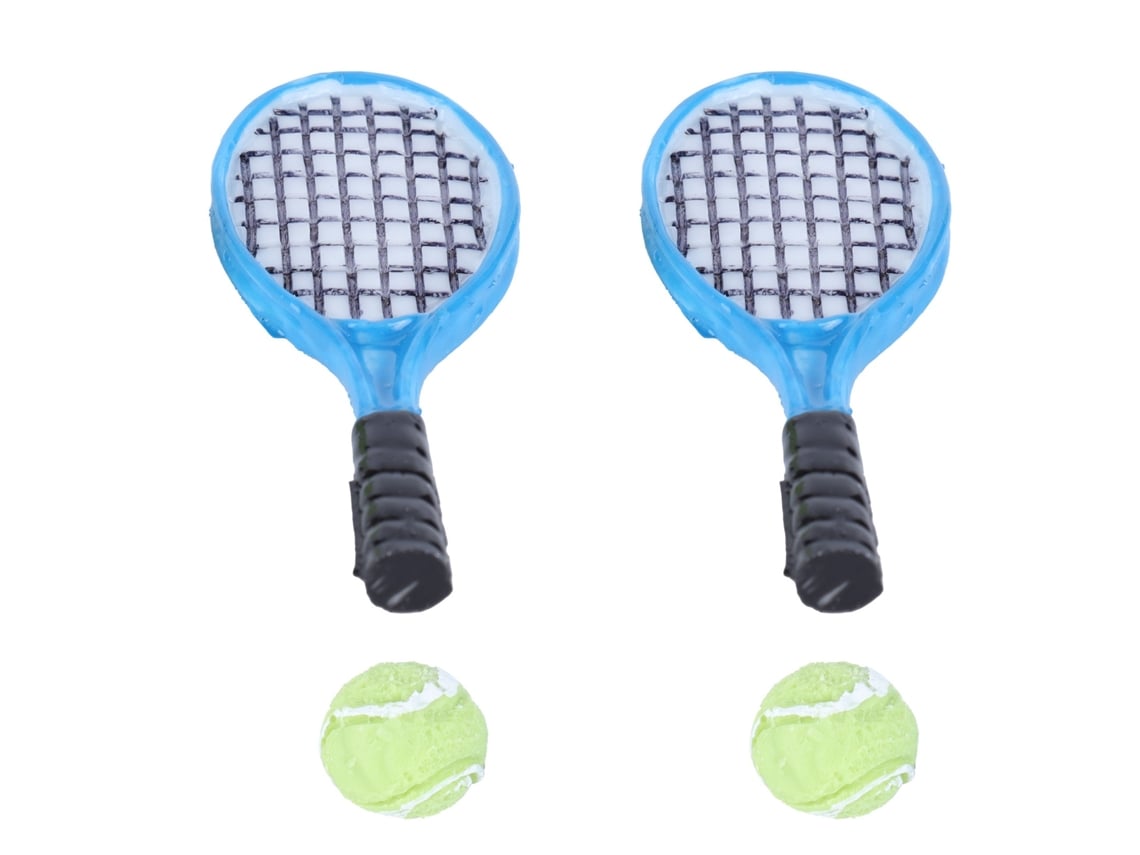 Raqueta De Tenis En Miniatura Para Casa De Muñecas, Accesorio Deportivo Decorativo Para Mayores De 3 Años.