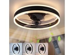 Nettlife Ventilador De Techo Con Iluminación Led Y Control Remoto, Plafón Silencioso Y Regulable Con Temporizador