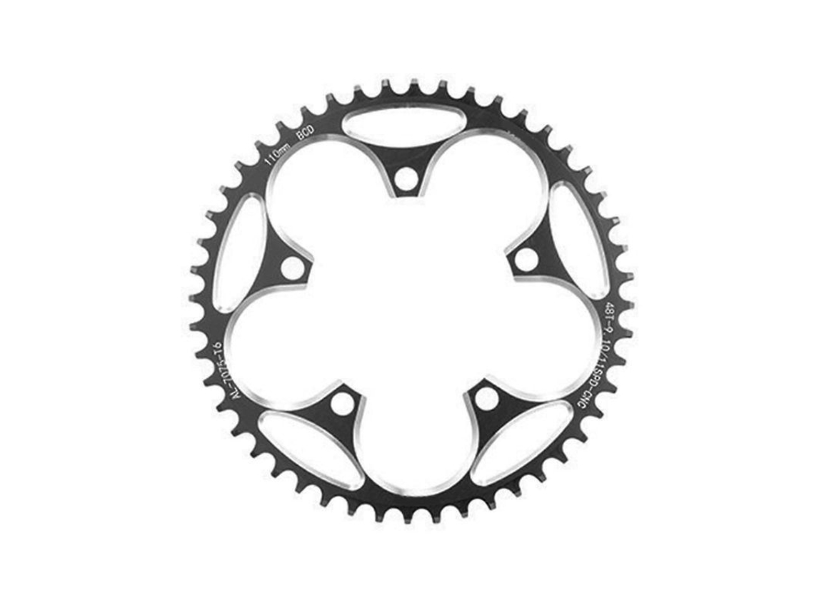 Placa De Cambio Para Bicicleta De Montaña, 5 Tornillos, 110bcd/130bcd, Montaje Directo, 48t, Negra