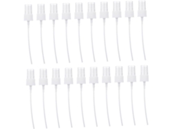 Pacote Com 20 Bicos Pulverizadores De Plástico Branco Para Frascos De Cosméticos E Óleos Essenciais.