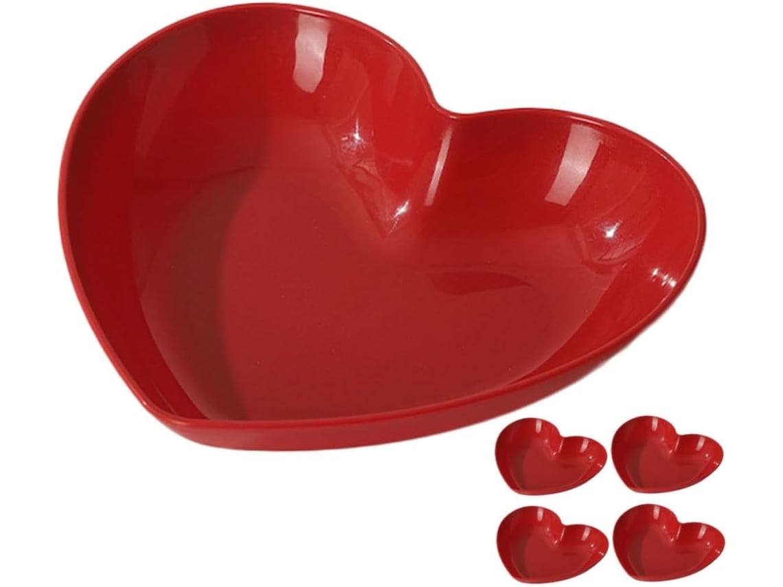 5 bolsas reutilizables en forma de corazón, duraderas y prácticas.