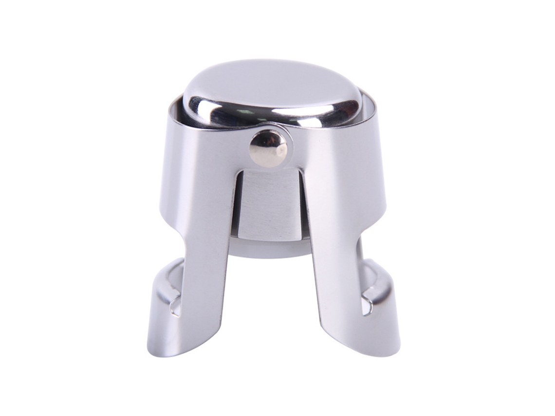 MEOIRUERY Tapones para Champán, Juego de Cierre para Botella de Vino en Acero Inoxidable, Tapón Reutilizable Mantiene el Vino Fresco sin Fugas