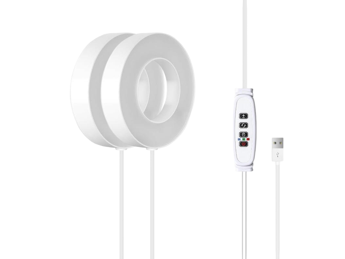 Lámpara LED para plantas de 9 cm, espectro completo para plantas de interior, luz de techo ajustable de 10 niveles Jeiibrzui