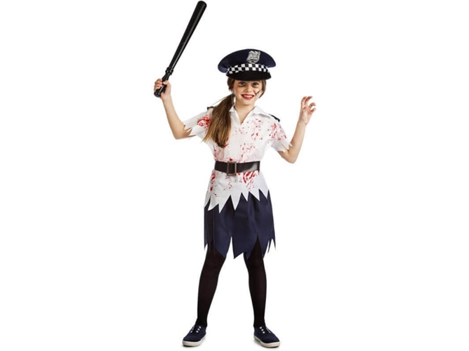 Disfraz de Niña DISFRAZZES Policía Zombie (Talla: 5 a 6 años)