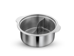 Olla Para Fondue De Acero Inoxidable Con Mango Antiescaldaduras Para Cocina De Gas, 30 Cm, Doble Sabor.