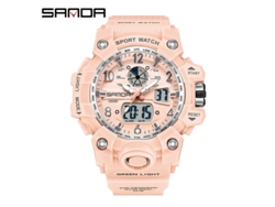 Reloj Electrónico De Moda (rosa Flor De Cerezo para Mujer) Con Acabado Luminoso, Resistente Al Agua, A Prueba De Golpes Y Con Alarma.