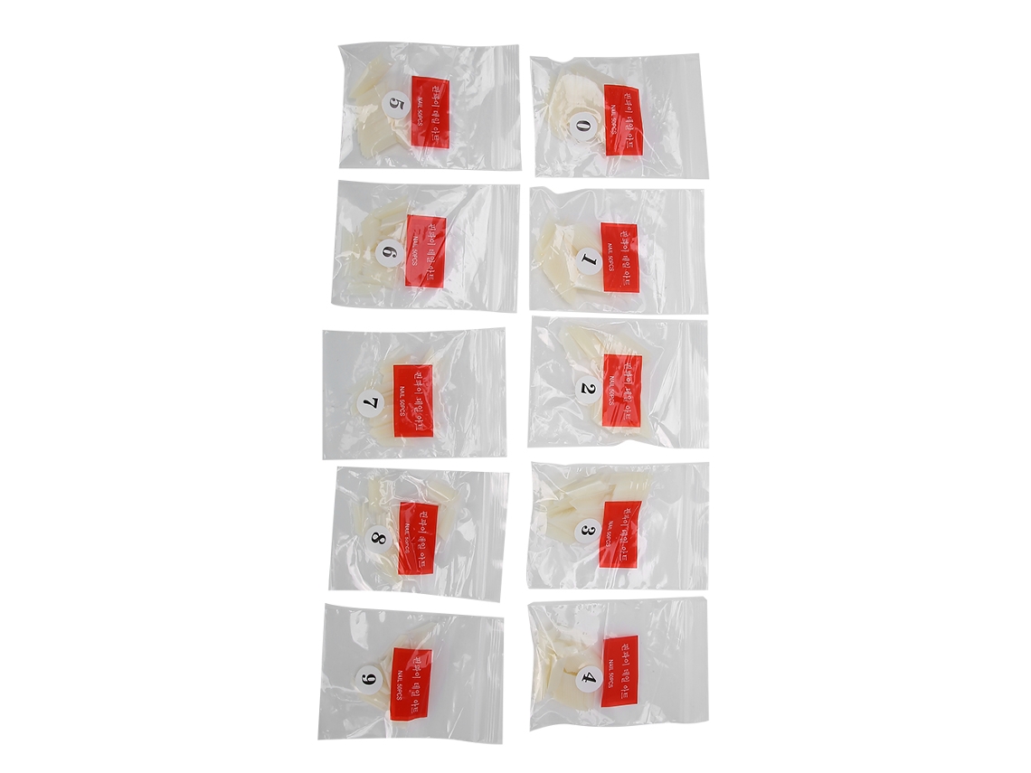 500pcs Uñas Falsas De Cobertura Completa Color Natural Para Manicura Y Arte De Uñas