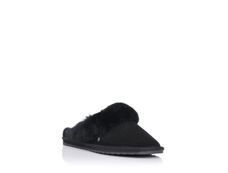 Zapatillas de Casa Jolie Emu (Piel-Negro-39)