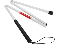 Bastón portátil y plegable para personas ciegas, fabricado en aleación de aluminio, con detalles reflectantes, ideal para personas ciegas y mayores.
