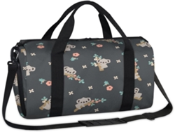Bolso con estampado de flores de koala, 45x21x23cm, tejido de poliéster. Sin marca.