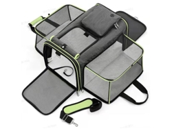Transportadora Expansível Para Animais Eifson Ambos Os Lados Com 3 Bolsos Tamanho L (verde)