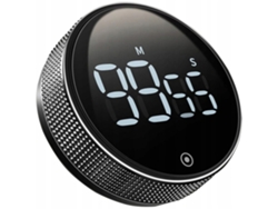 Timer Digital Con Luz Led Para Cocina, Funciones Cuenta Atrás Y Alarma, Compacto