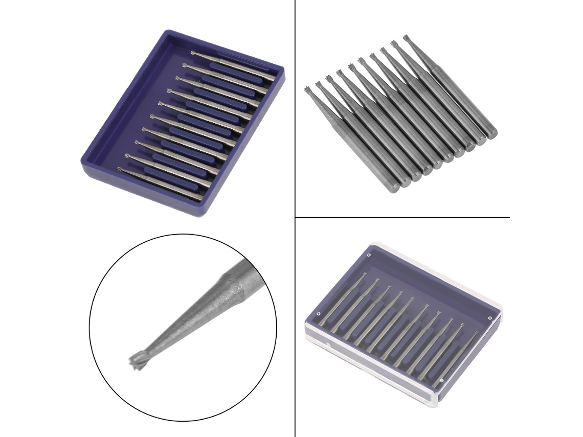 Fresa de corte rápido para coronas dentales de acero de tungsteno (apta para mano rápida, alta eficiencia)