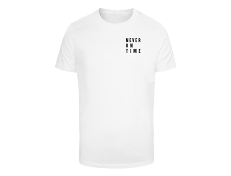 Camiseta de Mujer MISTER TEE Never On Time Blanco (XL)