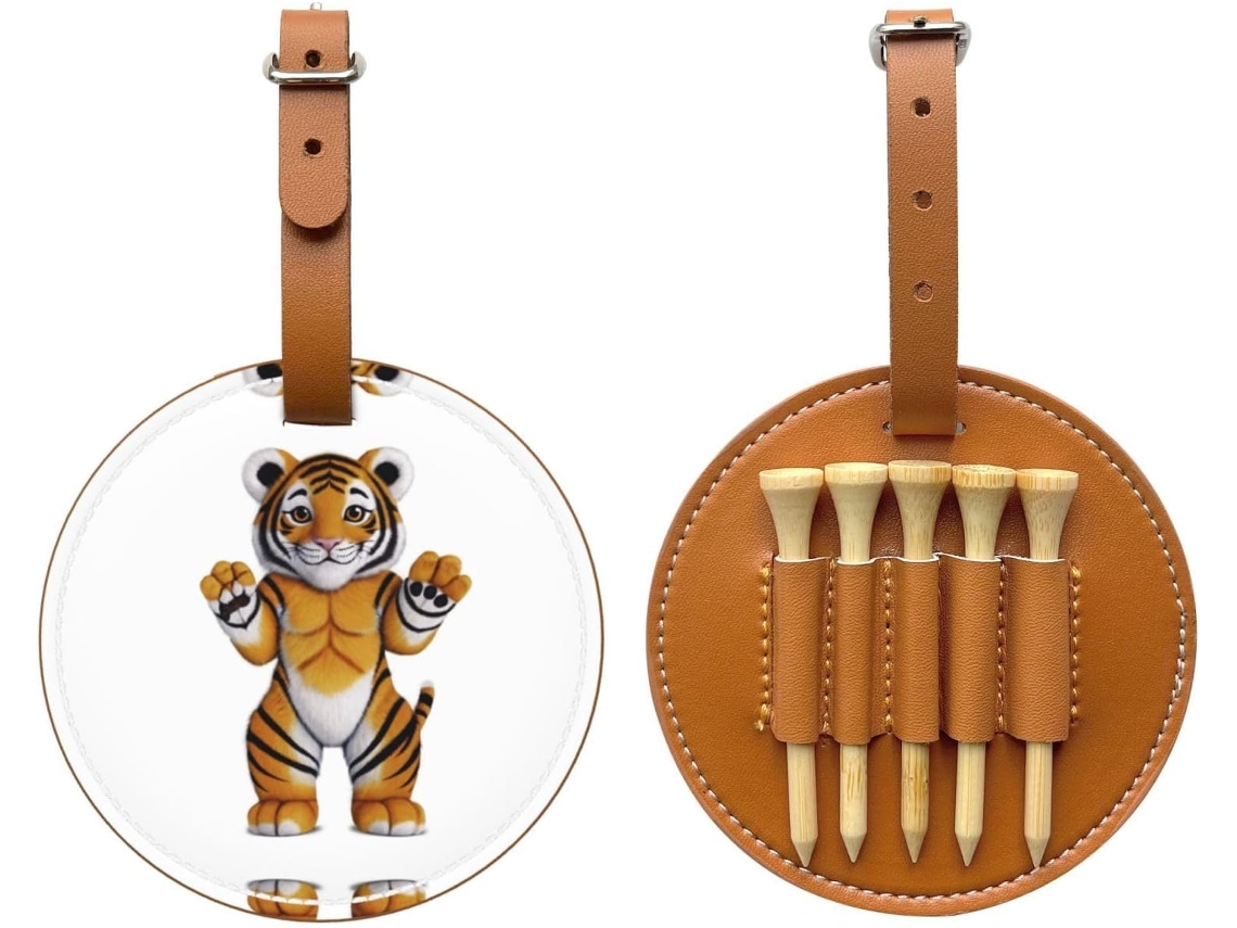 Bolsa para tees de golf Tiger Cub, negra. Fácil de transportar y más práctica para jugar al golf.