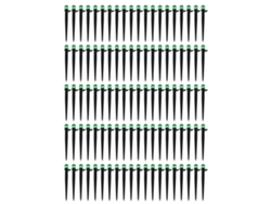 100 regadores de goteo ajustables de 360° para jardines, 13 cm