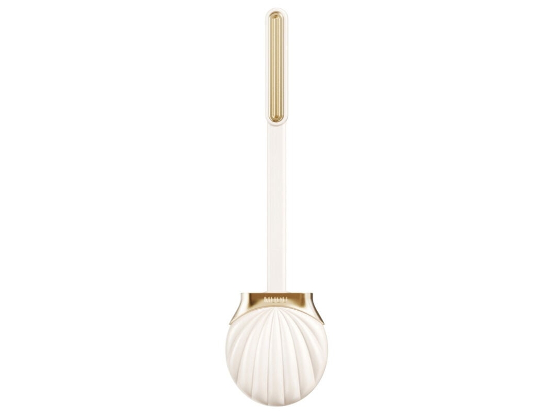 Juego De Escobilla Y Soporte Para Escobilla De Inodoro, Cabezal De Escobilla De Inodoro Con Cerdas De Silicona Flexibles (blanco)