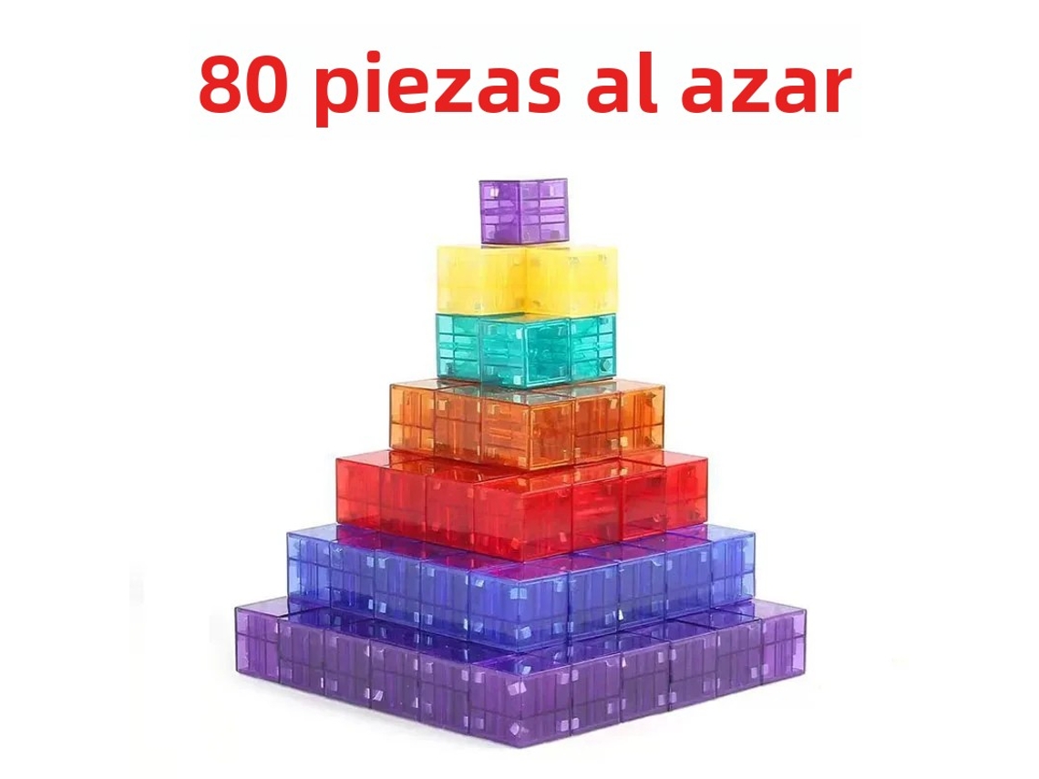 (80 Piezas) Bloques De Rompecabezas Magnéticos 3d Educativos, Bloques De Construcción Magnéticos 3d Diy