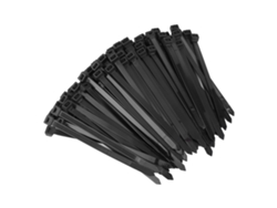 100 Unidades De Bridas De Nailon Autoblocantes Para Cables, Bridas De Alambre, Cintas De Envoltura De Cables Negras