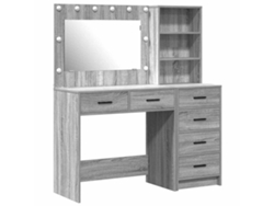 Mesa De Tocador | Mesa De Vestidor Con Cajón Gris Claro 78.5 X 41 X 135 Cm