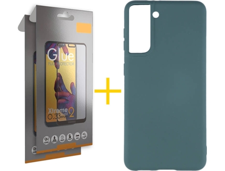 Kit Funda + 2 Protectores de Pantalla Samsung Galaxy S21 + Plus SKYHE Full (Verde)