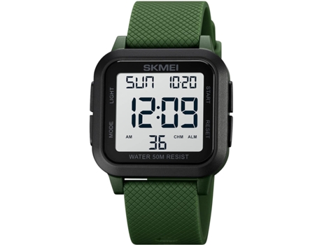 VEANXIN Reloj digital LED Fecha Hora 3Bar Pulsera impermeable-Blanco azulado
