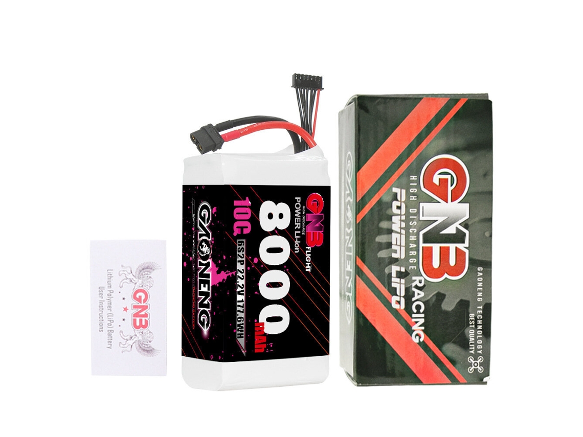 Batería Lipo Gaoneng GNB de 22,2 V, 8000 mAh, 10 C, 6 s, conector XT30XT60 para coche RC, avión, dron, multirotor