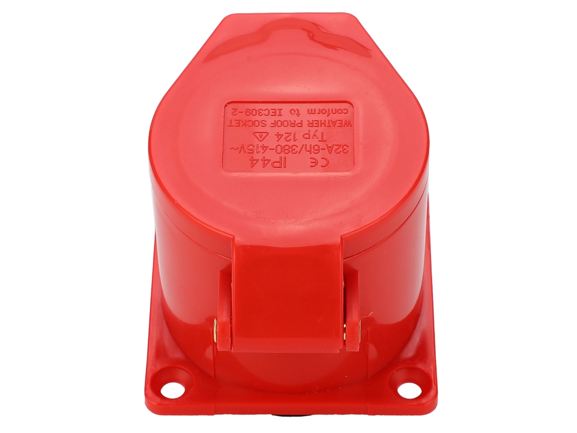 Vea el conector industrial trifásico 32a Ip44 a prueba de agua, a prueba de polvo y seguro para Ac380v 415v.