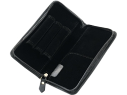 17 x 8 x 3 cm, Estuche vintage para pluma estilográfica con 3 compartimentos, Estuche de cuero para lápices, Ideal para uso doméstico