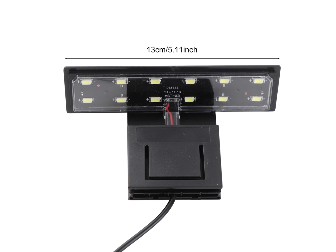 Yncm2026-luz Led Para Acuario 6w 12 Led Luz Blanca Portátil Con Pinza Para Pez Jarra Tanque De Peces