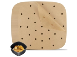 Papel de pergamino perforado, revestimientos para freidoras de aire, papel de pergamino cuadrado antiadherente para una cocina saludable y sabrosa, láminas de celulosa