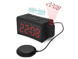 Despertador sonoro para personas con sueño profundo, despertador vibratorio con agitador de cama para personas sordas y con discapacidad auditiva - Edición Jv 0619