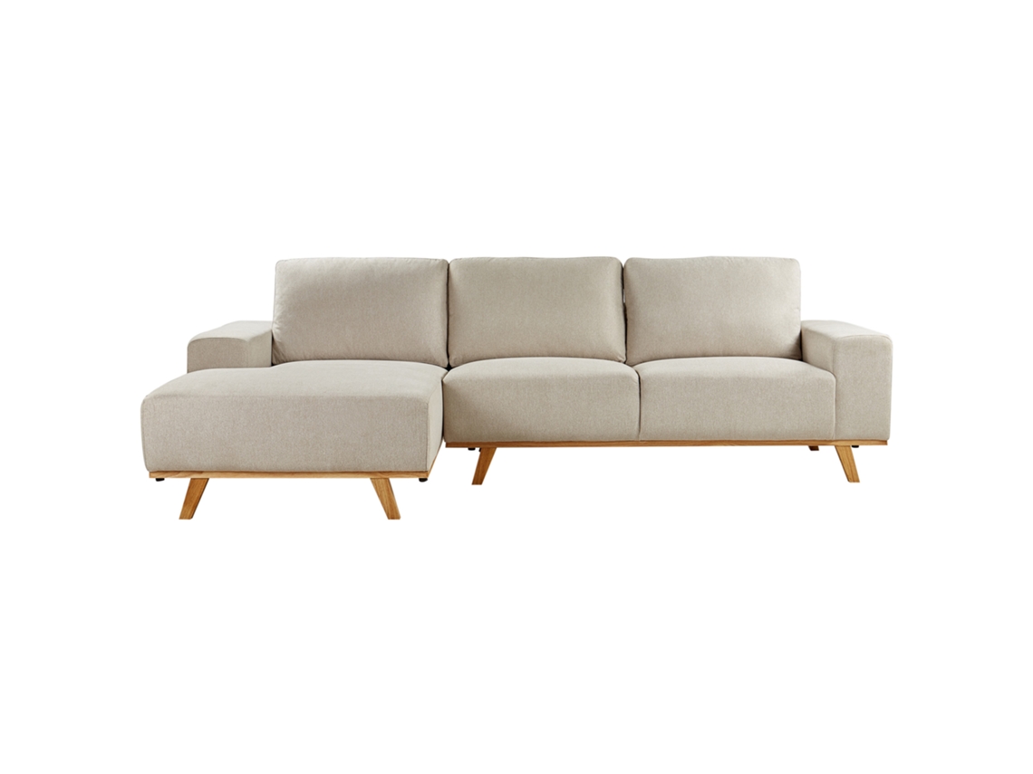 Sofá esquinero BELIANI Nora de Poliéster Beige 279x150x77