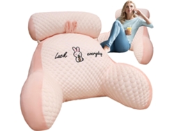 Almohada De Lectura Grande Con Cabecero Desmontable Para Trabajar O Leer En La Cama O En El Suelo,rosa Gertiz