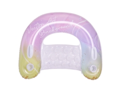 Silla Hinchable Para Piscina Con Portavasos Y Respaldo Juguete Para Fiestas En La Piscina, Color Rosa. Siurn