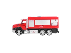 Camión De Bomberos De Juguete De Aleación, Modelo A Escala 1:42, Con Mecanismo De Retroceso - Regalo Para Niños