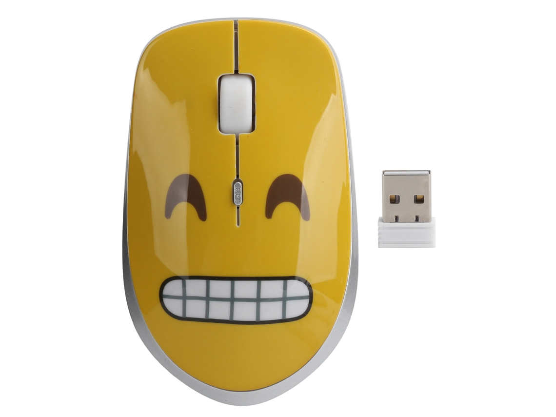 Ratón Inalámbrico Silencioso Con Expresión Adorable Para Accesorios De Oficina/juegos Con Diseño De Sonrisa.